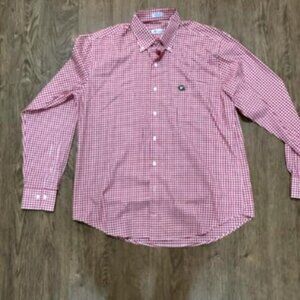 RARE Peter Millar Red Gingham Georgia Bulldogs Button Down Shirt